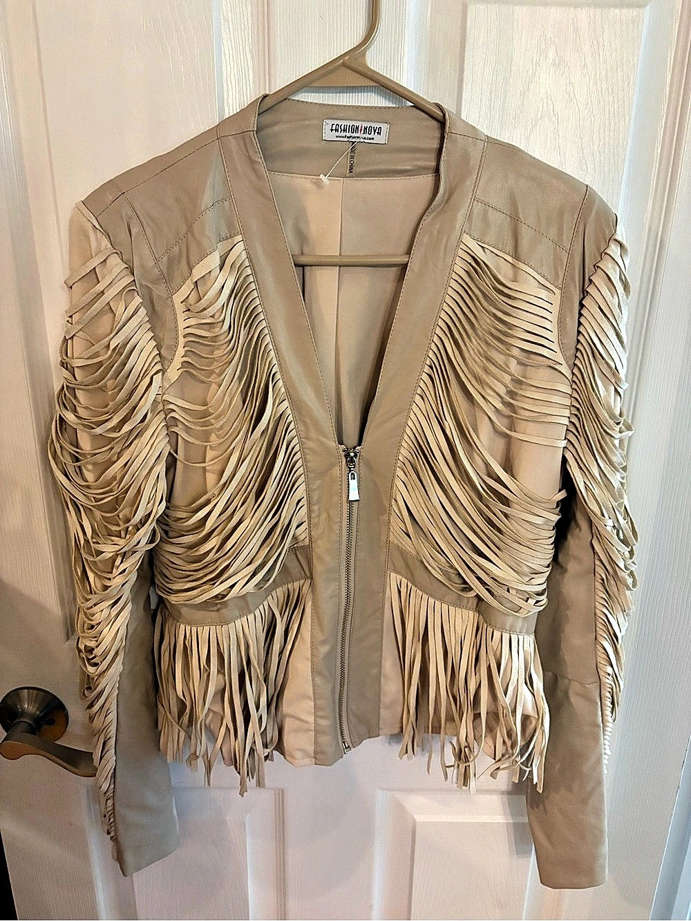 Rag & Bone Fringe Jacket in Beige XL Like New